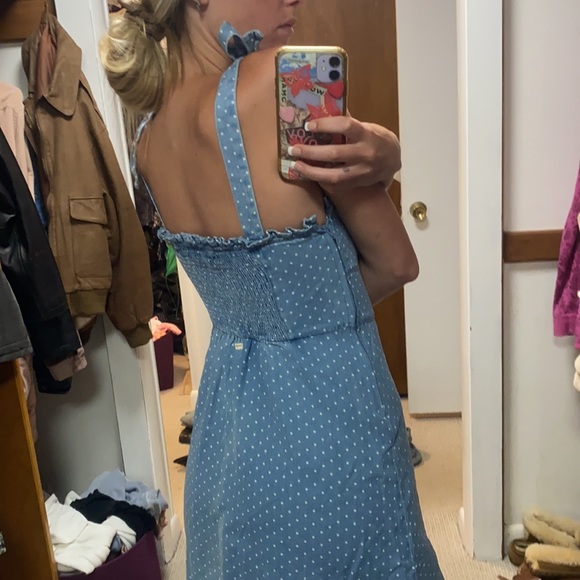 Billabong comfy jean dress with polka dots - Picture 3 of 3